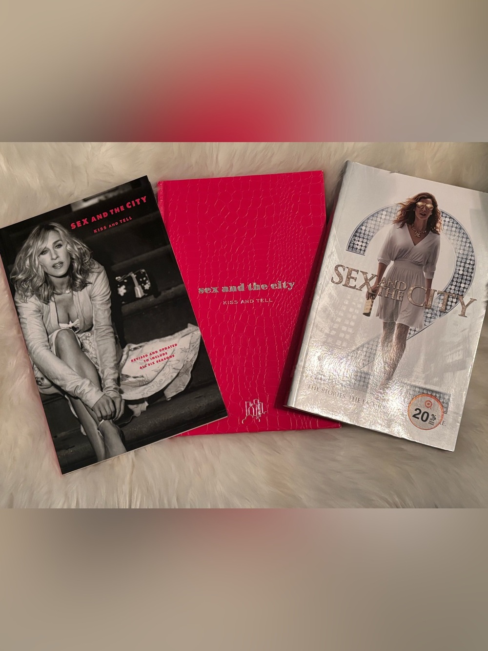 Sex and the City Kiss and Tell Hardcover Book, Paper back copy and SATC2 book